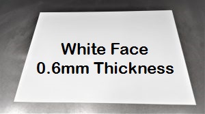 460 x 310 x 0.6mm Gloss White