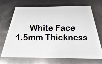 460 x 310 x 1.5mm Gloss White